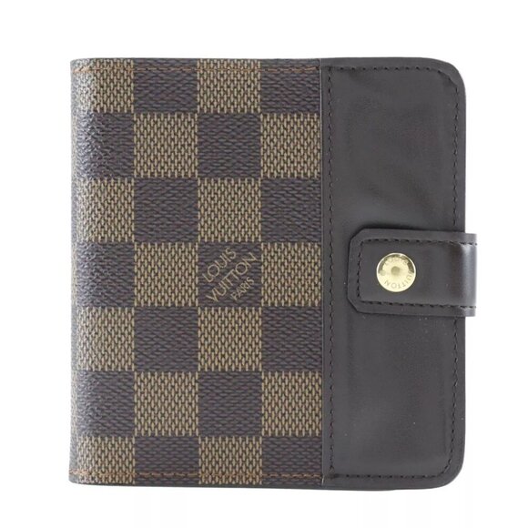 LOUIS VUITTON Compact zip Bi-Fold Wallet M61668 Brown Damier canvas Women - Picture 1 of 10